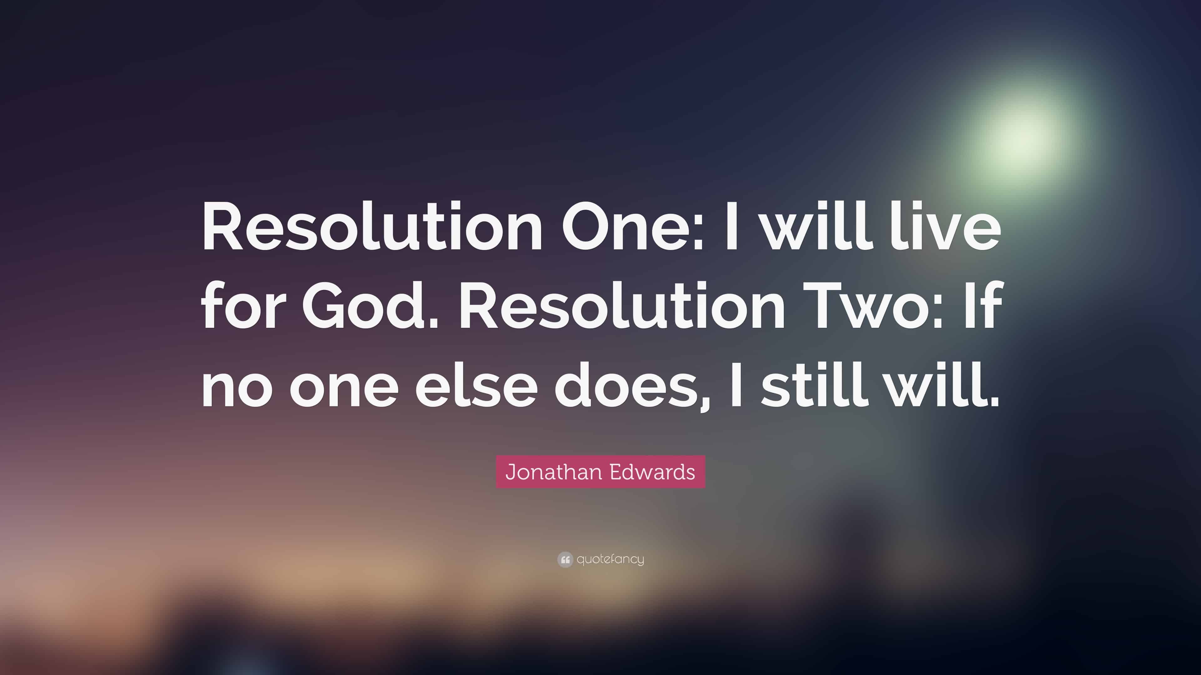 I Will be “One” for God