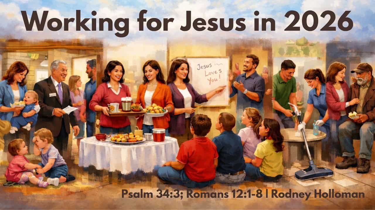 Working for Jesus in 2026 | Psalm 34:3; Romans 12:1-8
